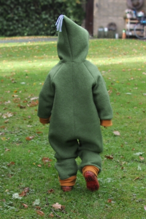 gekochte Wolle - Wollstoff - heugrün - 604